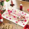 Artoid Mode Red Pink Heart Branch Valentine Placemats Set of 4, 12×18 Inch Leaf Table Mats for Home Party Kitchen Dining Decor