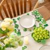 Artoid Mode Shamrock Clover Lucky Irish St. Patrick’s Day Placemats Set of 4, 12×18 Inch Seasonal Spring Table Mats for Party Kitchen Dining Decoration(Beige)