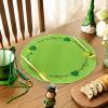 Artoid Mode Shamrock St. Patrick’s Day Round Placemats Set of 4,14 Inch Seasonal Holiday Farmhouse Table Mats for Party Kitchen Dining Decoration(Green)