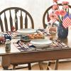 Artoid Mode Stars Stripes Patriotic 4th of July Placemats Set of 4, 12×18 Inch Memorial Day Table Mats for Party Kitchen Dining Decoration Beige(Beige)