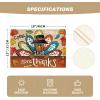 Artoid Mode Turkey Give Thanks Thanksgiving Placemats Set of 6, 12×18 Inch Seasonal Table Mats for Party Kitchen Dining Decoration(Brown)