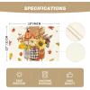 Artoid Mode Vases Hello Fall Placemats Set of 4, 12×18 Inch Seasonal Autumn Table Mats for Party Kitchen Dining Decoration(Beige/Orange)