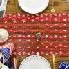 Artoid Mode White Stars Blue Gauze Table Runner 120 Inch 10FT, 4th of July Sheer Dining Wedding Holiday Birthday Table Decor for Home Party(Red)