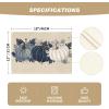 Artoid Mode Wood Pumpkins Fall Round Placemats Set of 4,14 Inch Seasonal Round Place Mats for Party Dining Decoration(Navy Blue)