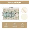 Artoid Mode Wood Pumpkins Fall Round Placemats Set of 4,14 Inch Seasonal Round Place Mats for Party Dining Decoration(Wood/Blue)