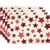 Artoid Mode Beige Stars Patriotic 4th of July Placemats Set of 4, 12×18 Inch Memorial Day Table Mats for Party Kitchen Dining Decoration(Beige)