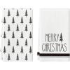 Artoid Mode Beige Xmas Tree Merry Christmas Kitchen Towels Dish Towels, 18×26 Inch Holiday Daily Winter Decoration Hand Towels Set of 2(Grey)