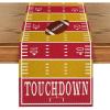 Artoid Mode Blue Yellow Touch Down American Football Court Table Runner, Rugby Boy Fall Birthday Party Kitchen Dining Table Decoration for Home Decor 13×72 Inch(Red/Yellow)