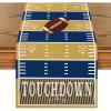 Artoid Mode Blue Yellow Touch Down American Football Court Table Runner, Rugby Boy Fall Birthday Party Kitchen Dining Table Decoration for Home Decor 13×72 Inch(Blue/Yellow)
