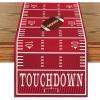 Artoid Mode Blue Yellow Touch Down American Football Court Table Runner, Rugby Boy Fall Birthday Party Kitchen Dining Table Decoration for Home Decor 13×72 Inch(Red)