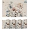 Artoid Mode Brown Poppy Floral Vinyl Plastic Placemats Set of 4, Washable Non-Slip PVC Table Mats for Party Kitchen Dining Decor, 12×18 Inch(Brown)