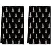 Artoid Mode Dark Green Xmas Trees Christmas Kitchen Towels Dish Towels, 18×26 Inch Holiday Farmhouse Winter Decoration Cleaning Set of 2(Black)