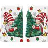 Artoid Mode Gnomes Xmas Trees Christmas Kitchen Towels Dish Towels, 18×26 Inch Daily Seasonal Winter Decoration Hand Towels Set of 2