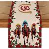 Artoid Mode Horse Race Run for The Roses Kentucky Table Runner, Sports Festival Kitchen Dining Table Decoration for Home Party Decor 13×72 Inch(Red)