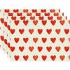 Artoid Mode Love Heart Red Valentine Placemats Set of 4, 12×18 Inch Seasonal Holiday Winter Table Mats for Party Kitchen Dining Decoration(Beige)