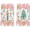 Artoid Mode Pink Nutcrackers Tree Christmas Kitchen Towels Dish Towels, 18×26 Inch Seasonal Winter Xmas Decoration Hand Towels Set of 2(Pink)
