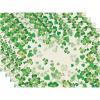 Artoid Mode Shamrock Love Heart Round St. Patrick’s Day Placemats Set of 4, 15 Inch Seasonal Round Table Mats for Party Kitchen Dining Decoration(Beige)