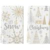 Artoid Mode Snowflake Xmas Trees Merry Christmas Kitchen Towels Dish Towels, 18×26 Inch Farmhouse Holiday Winter Decoration Cleaning Set of 2