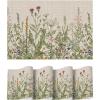 Artoid Mode Wildflower Vinyl Placemats Set of 4, Washable Non-Slip Plastic PVC Table Mats for Spring Party Kitchen Dining Decor, 12×18 Inch(Beige)