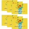 Artoid Mode Yellow Sunflower Vase Summer Round Placemats Set of 4, 15 Inch Summer Round Table Mats for Dining Decoration(Yellow)