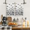 Artoid Mode Black Bats Halloween Kitchen Towels Dish Towels, 18×26 Inch Farmhouse Spooky Decoration Hand Towels Set of 2(Beige)