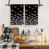 Artoid Mode Black Bats Halloween Kitchen Towels Dish Towels, 18×26 Inch Farmhouse Spooky Decoration Hand Towels Set of 2(Black)
