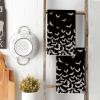 Artoid Mode Black Bats Halloween Kitchen Towels Dish Towels, 18×26 Inch Farmhouse Spooky Decoration Hand Towels Set of 2(Black)