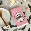Artoid Mode Black Cat Boo Ghost Halloween Kitchen Towels Dish Towels, 18×26 Inch Farmhouse Bat Jack-O’-Lantern Decoration Hand Towels Set of 4(Pink)