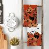 Artoid Mode Black Cat Pumpkin Halloween Kitchen Towels Dish Towels, 18×26 Inch Farmhouse Bats Jack-O’-Lantern Decoration Hand Towels Set of 2