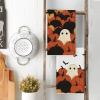 Artoid Mode Black Pumpkin Ghost Halloween Kitchen Towels Dish Towels, 18×26 Inch Farmhouse Bats Decoration Hand Towels Set of 2