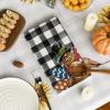 Artoid Mode Buffalo Plaid Turkey Thanksgiving Kitchen Towels Dish Towels, 18×26 Inch Gobble Fall Decoration Hand Towels Set of 2