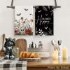 Artoid Mode Ghost Pumpkins Bats Floral Halloween Kitchen Towels Dish Towels, 18×26 Inch Farmhouse Spooky Decoration Hand Towels Set of 4