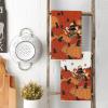 Artoid Mode Orange Pumpkin Turkey Thanksgiving Kitchen Towels Dish Towels, 18×26 Inch Farmhouse Holiday Decoration Cleaning Set of 2
