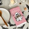 Artoid Mode Pink Cat Pumpkin Ghost Halloween Kitchen Towels Dish Towels, 18×26 Inch Bats Jack-O’-Lantern Decoration Hand Towels Set of 2(Pink)