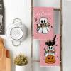 Artoid Mode Pink Cat Pumpkin Ghost Halloween Kitchen Towels Dish Towels, 18×26 Inch Bats Jack-O’-Lantern Decoration Hand Towels Set of 2(Pink)