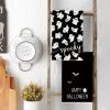 Artoid Mode Pink Ghost Spooky Happy Halloween Kitchen Towels Dish Towels, 18×26 Inch Farmhouse Bat Boo Decoration Hand Towels Set of 4(Black)