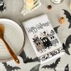 Artoid Mode Polka Dot Black Ghost Pumpkin Halloween Kitchen Towels Dish Towels, 18×26 Inch Farmhouse Flower Decoration Hand Towels Set of 4