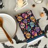 Artoid Mode Suger Skulls Floral Day of The Dead Kitchen Towels Dish Towels, 18×26 Inch Halloween Decoration Hand Towels Set of 2