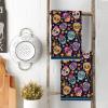 Artoid Mode Suger Skulls Floral Day of The Dead Kitchen Towels Dish Towels, 18×26 Inch Halloween Decoration Hand Towels Set of 2