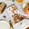 Artoid Mode Sunflower Pumpkin Turkey Thanksgiving Kitchen Towels Dish Towels, 18×26 Inch Farmhouse Holiday Decoration Cleaning Set of 2