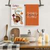 Artoid Mode Turkey Gobble Thanksgiving Kitchen Towels Dish Towels, 18×26 Inch Fall Pumpkin Decoration Hand Towels Set of 2
