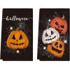 Artoid Mode Black Pumpkin Halloween Kitchen Towels Dish Towels, 18×26 Inch Spider Web Jack-O’-Lantern Decoration Hand Towels Set of 2(Black)