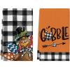 Artoid Mode Buffalo Plaid Turkey Thanksgiving Kitchen Towels Dish Towels, 18×26 Inch Gobble Fall Decoration Hand Towels Set of 2