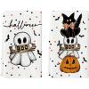 Artoid Mode Pink Cat Pumpkin Ghost Halloween Kitchen Towels Dish Towels, 18×26 Inch Bats Jack-O’-Lantern Decoration Hand Towels Set of 2(Beige)