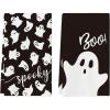 Artoid Mode Pink Ghost Spooky Halloween Kitchen Towels Dish Towels, 18×26 Inch Boo Decoration Hand Towels Set of 2(Black)