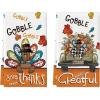 Artoid Mode Turkey Gobble Thanksgiving Kitchen Towels Dish Towels, 18×26 Inch Greatful Fall Truck Pumpkin Decoration Hand Towels Set of 2