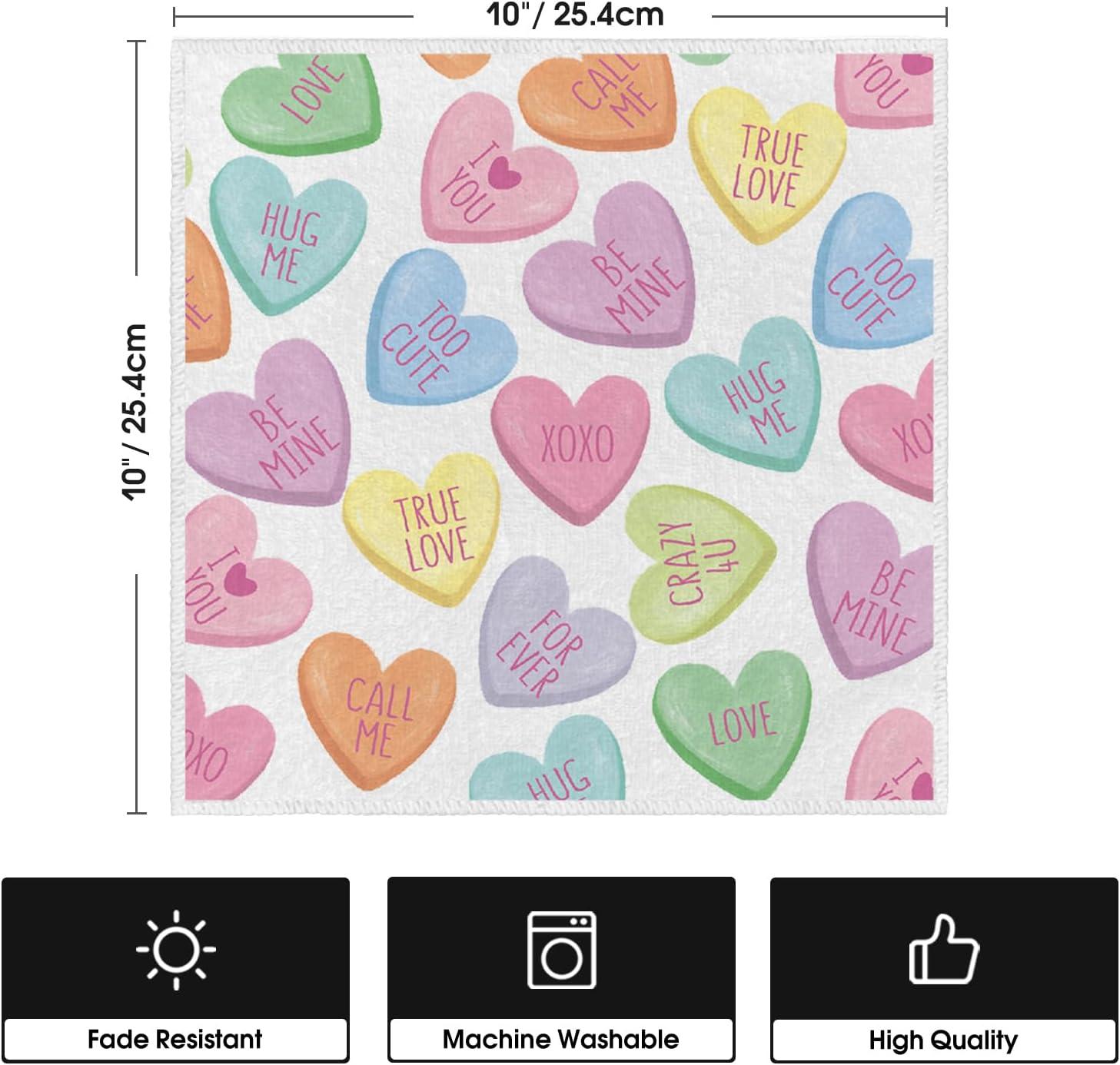 imageArtoid Mode Pink Heart True Love Forever Valentines Kitchen Towels Dish Towels 18x26 Inch Anniversary Wedding Decoration Hand Towels Set of 2Pink