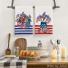 Artoid Mode America Flag Vase Windmill 4th of July Kitchen Towels Dish Towels, 18×26 Inch Patriotic Memorial Day Decoration Hand Towels Set of 2
