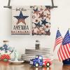 Artoid Mode America Stars Tree Patriotic 4th of July Kitchen Towels Dish Towels, 18×26 Inch Farmhouse Memorial Day Decoration Hand Towels Set of 4