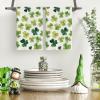 Artoid Mode Beige Shamrocks St. Patrick’s Day Kitchen Towels Dish Towels, 18×26 Inch Seasonal Spring Decoration Hand Towels Set of 2(Beige)